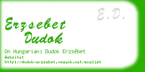 erzsebet dudok business card