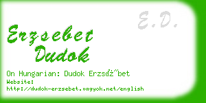 erzsebet dudok business card